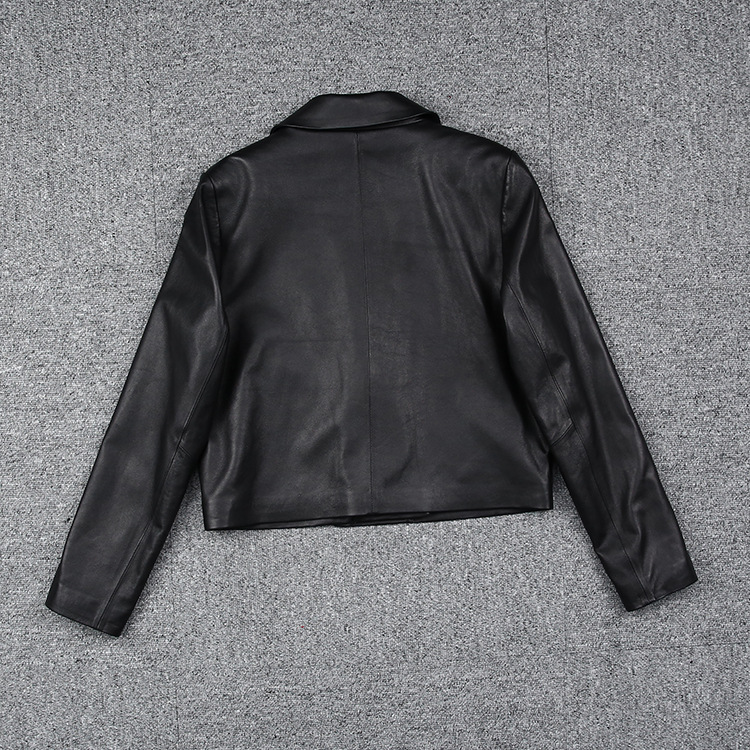Ladies' casual leather sheepskin short jacket