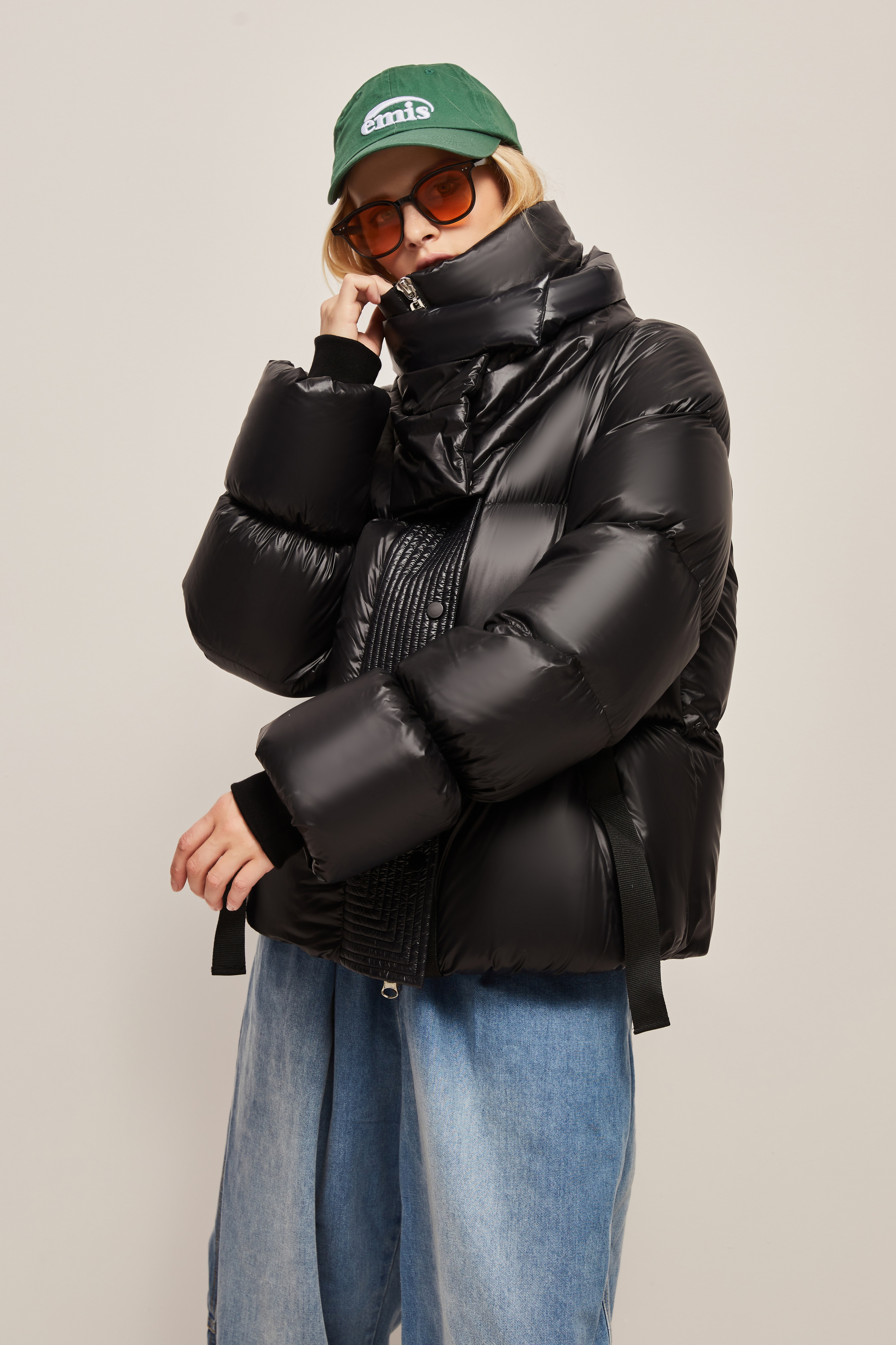 New Women's Loose Casual Stand Collar Down Jacket