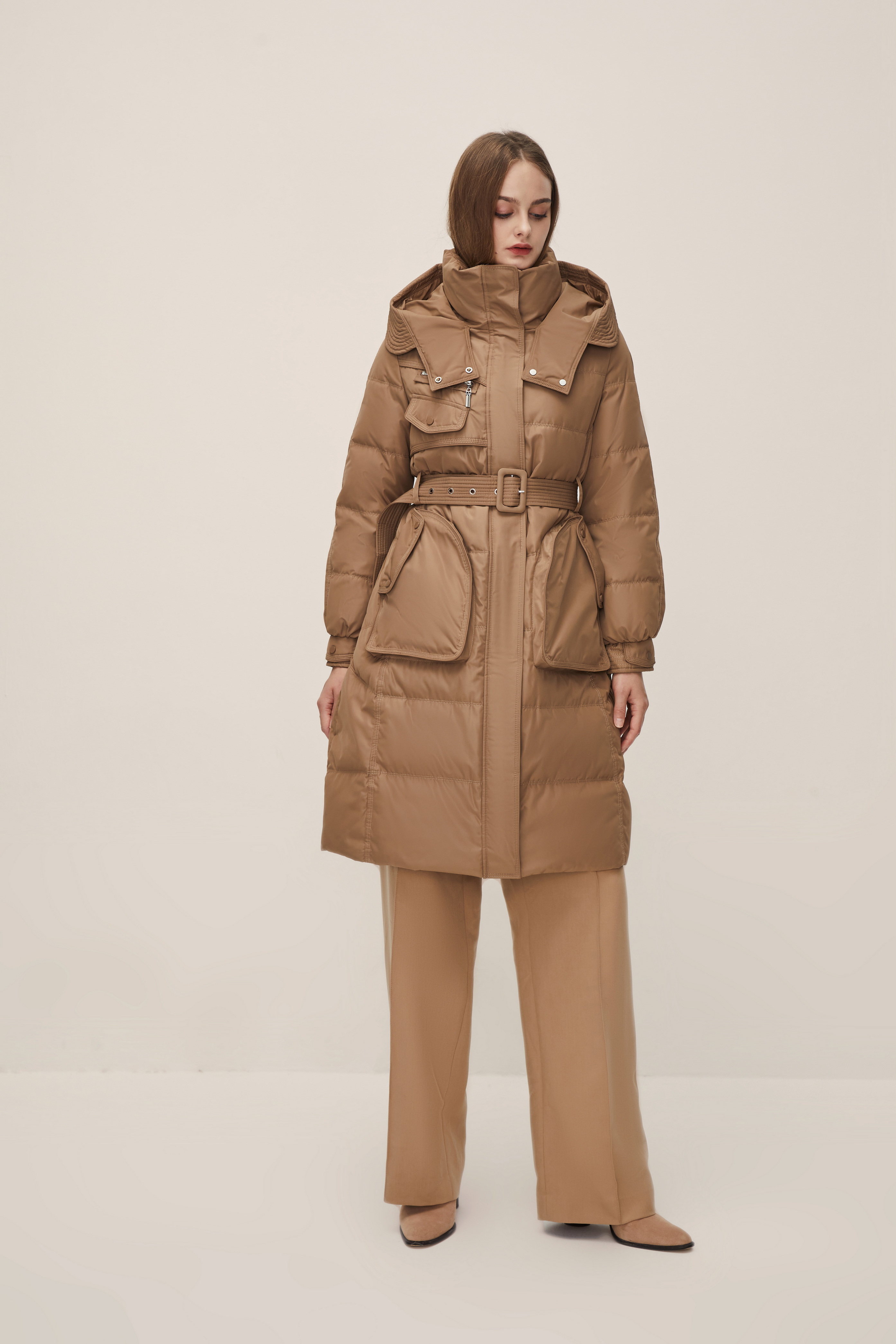 Long And Thickened Waist Down Jacket 