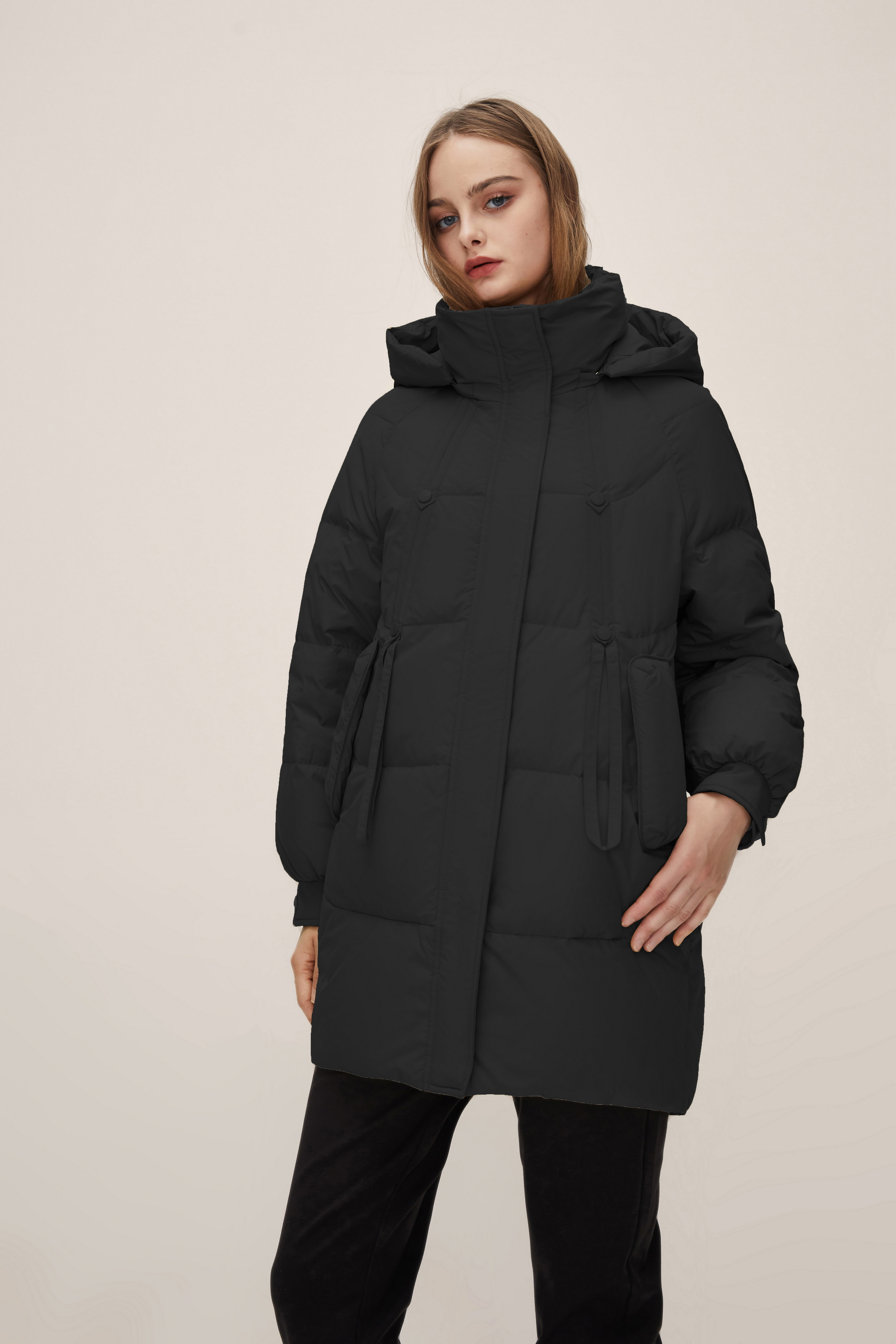 Fashionable Hooded Korean Silhouette Thickened Warm Short Down Jacket